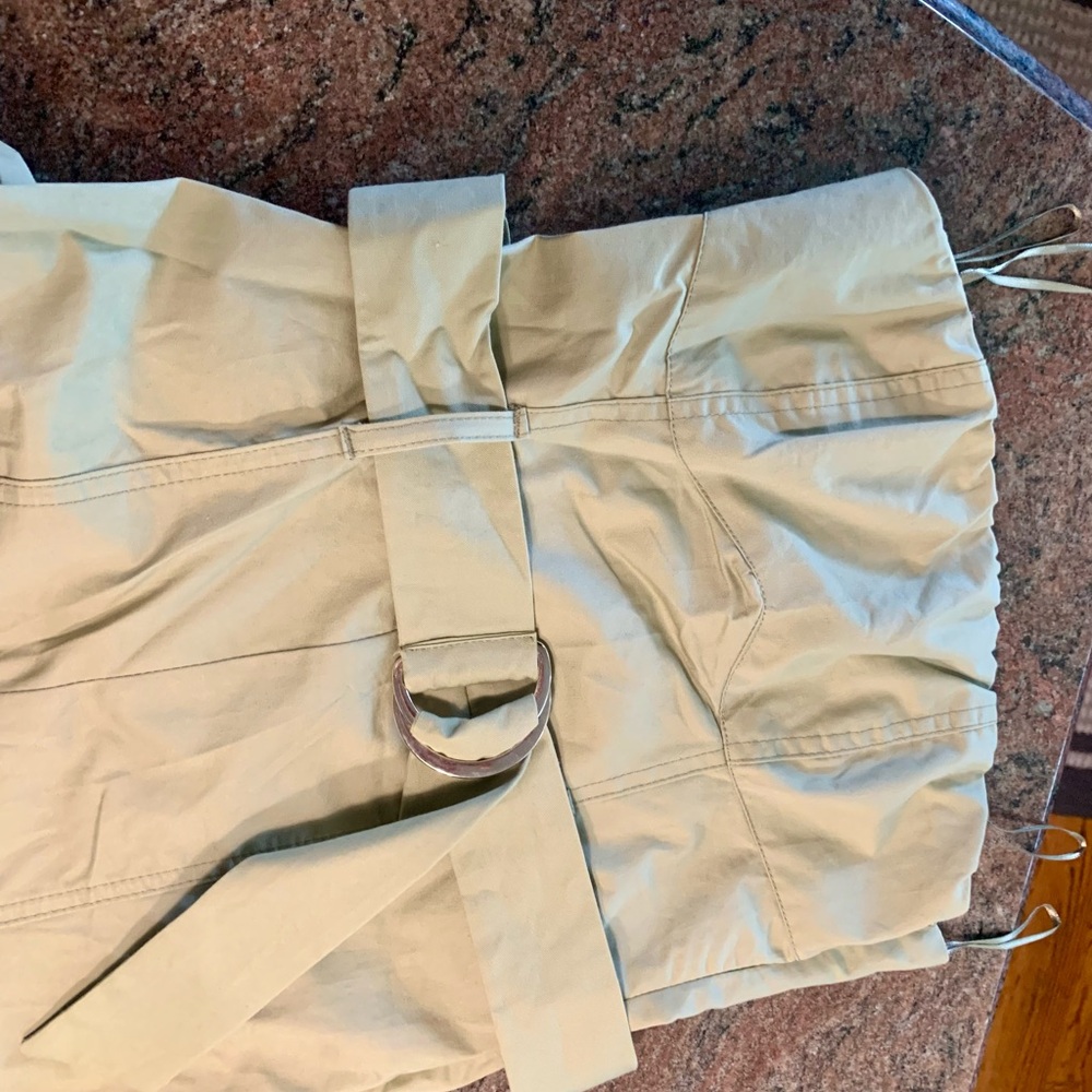 Zara bustier jumpsuit with belt light green